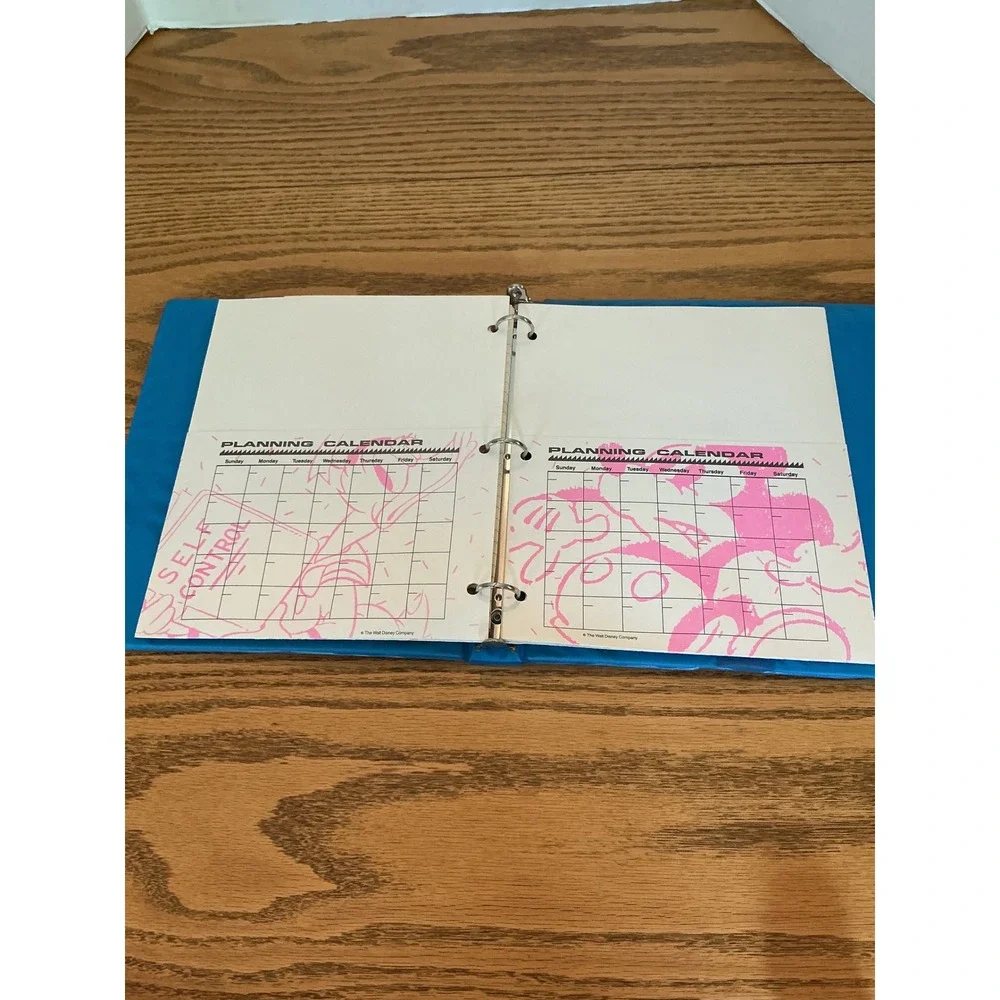 Vintage 1990 Mead Mickey Mouse Electric Mouse 3 Ring Binder Neon Pink 29082